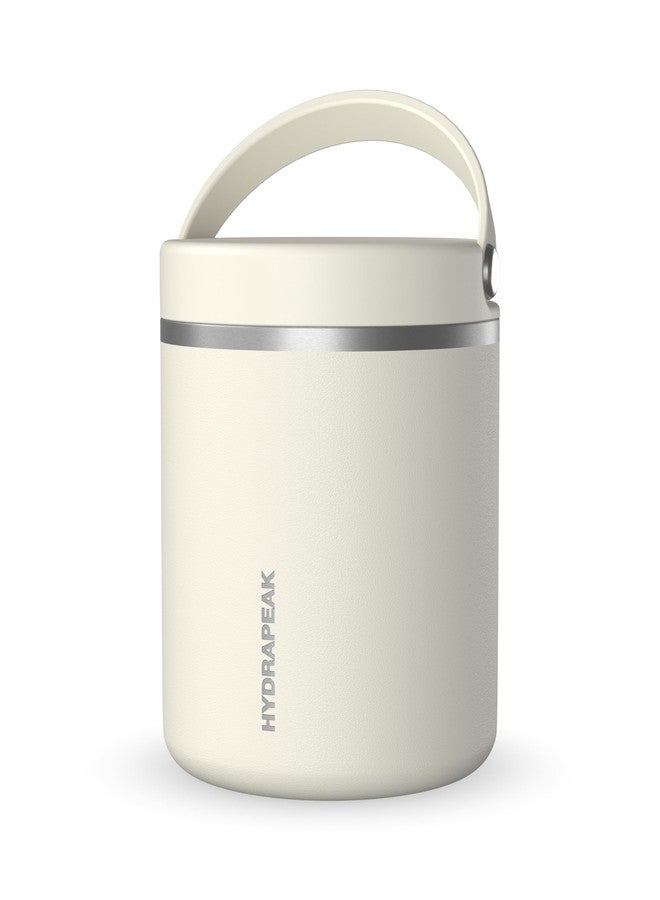 Hydrapeak 25oz Stainless Steel Vacuum Insulated Food Jar for Hot Food and Cold Food, Wide Mouth Leak-Proof Soup Jar for Adults, 10 Hours Hot and 16 Hours Cold (Ivory) - Image 1